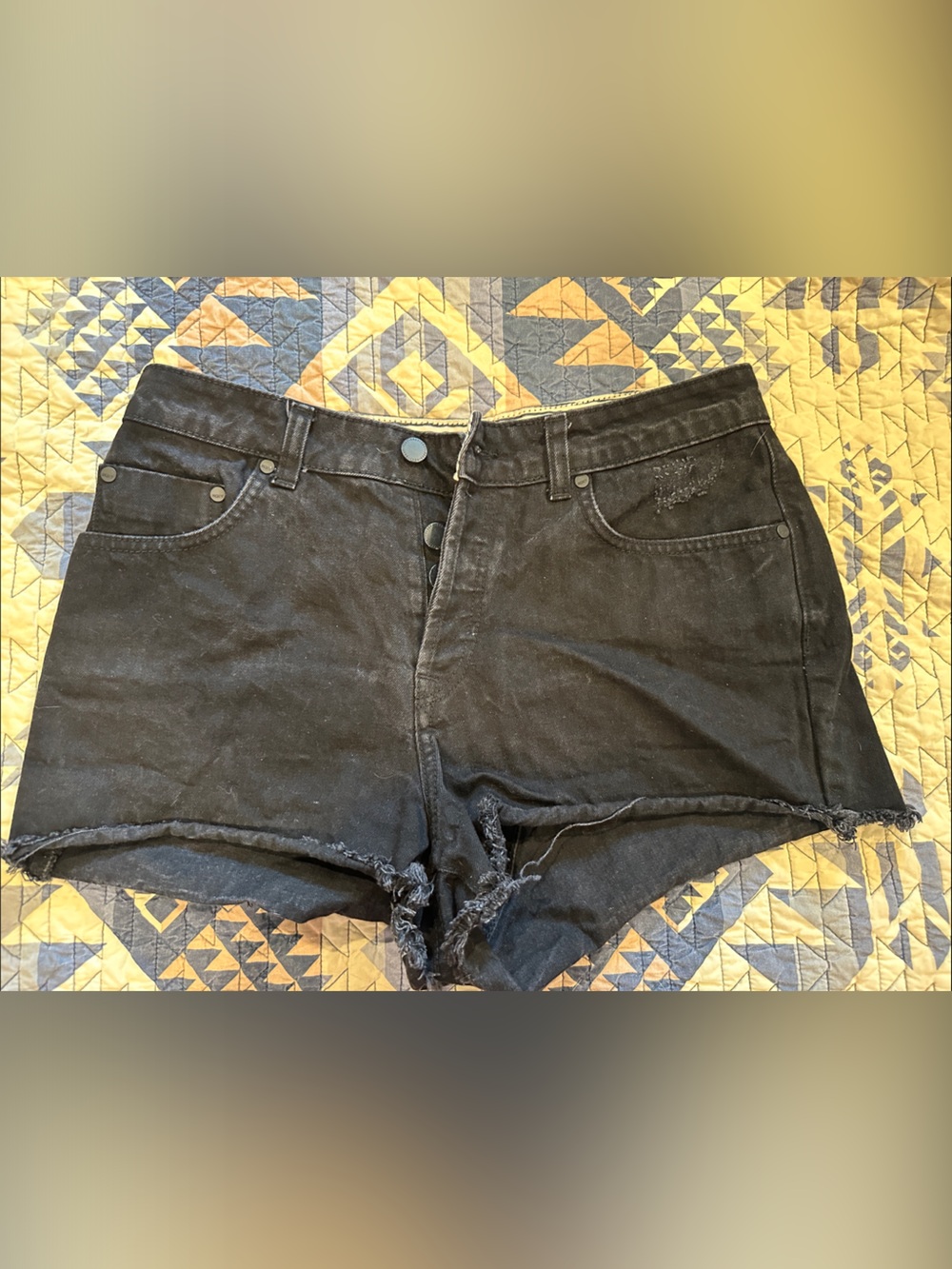 Roxy Black High-Waist Denim Cutoff Shorts